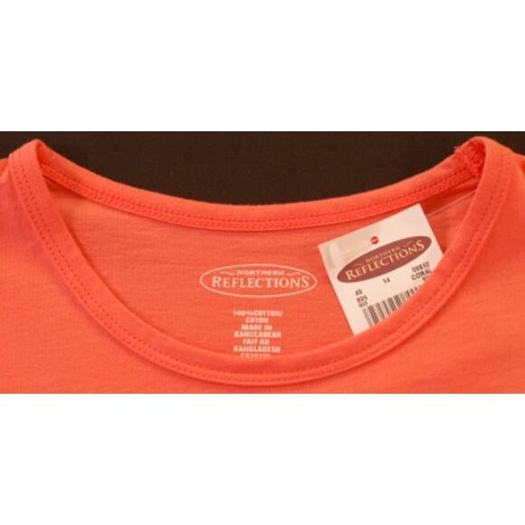 Northern Reflections T-Shirt Coral Butterflies XS NOS w/Tag - Picture 3 of 3